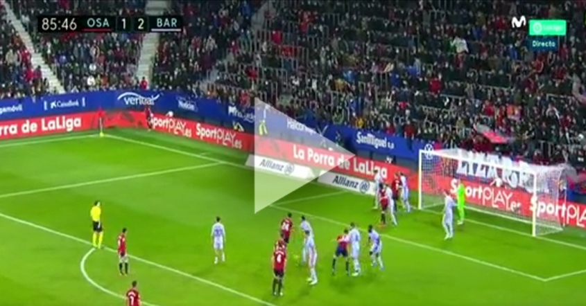 Osasuna strzela gola Barcelonie na 2-2! [VIDEO]